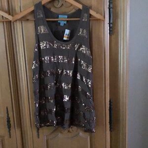 NWOT - C & C California beaded relaxed Tank